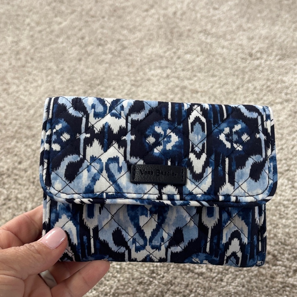 Vera Bradley Navy and White Patterned Clutch